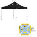 10' x 10' Black Rigid Pop-Up Tent Kit, Full-Color, Dynamic Adhesion (5 Locations)
